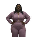 Zipper Closure Hoodie Jacket & Pants Set