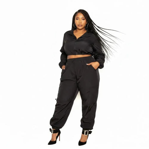 Active Zip Up Set With Cord Lock Detail