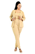 Solid Gold Button 3 Piece Jacket Set