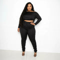 Off Shoulder Cropped Top And Ruched Leggings Sets