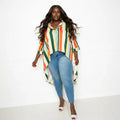 Striped Hi Low Shirt
