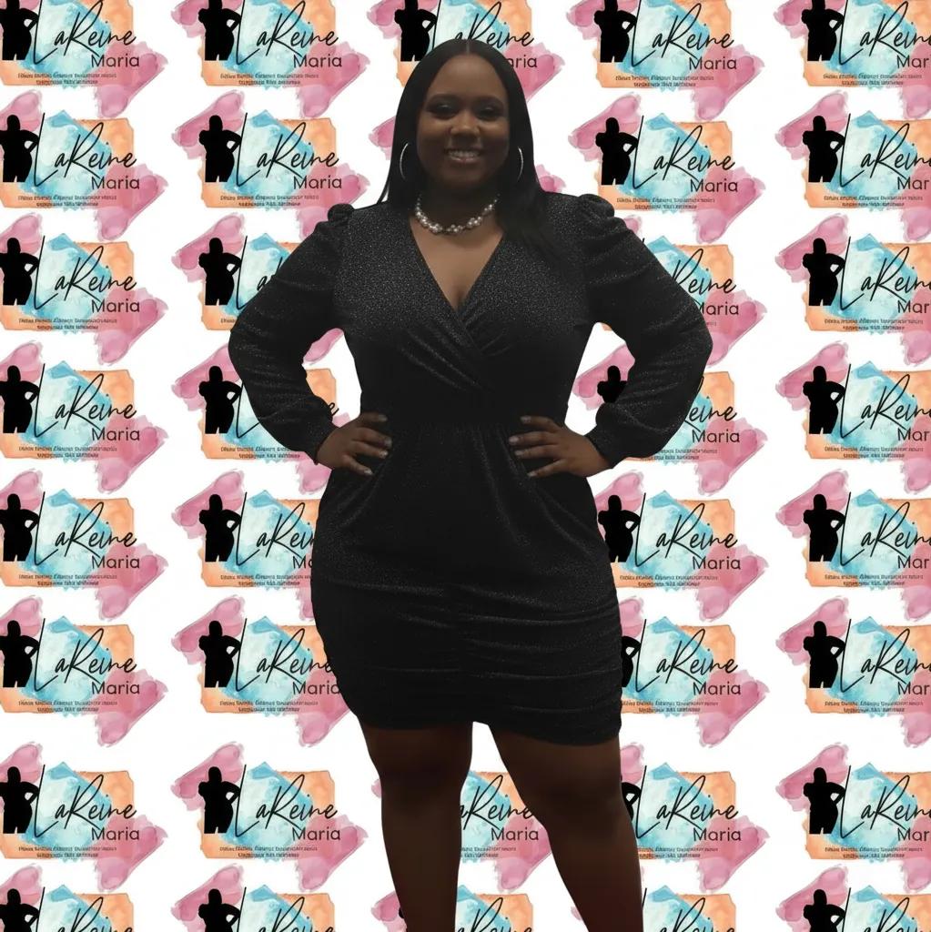 Glitter Mesh Shirring Side  Mini Dress