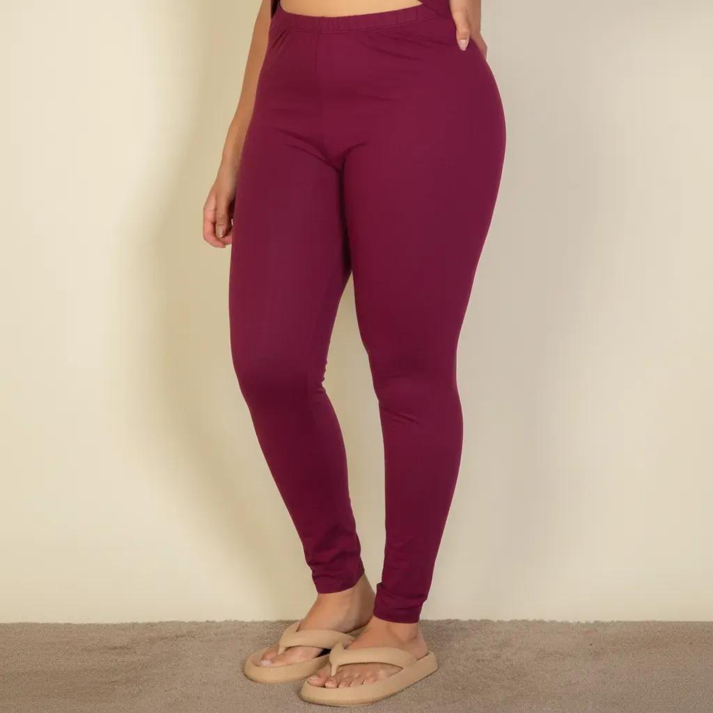 Plus Basic Solid Leggings