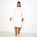 Bodycon Sweater Dress With Knot Detail