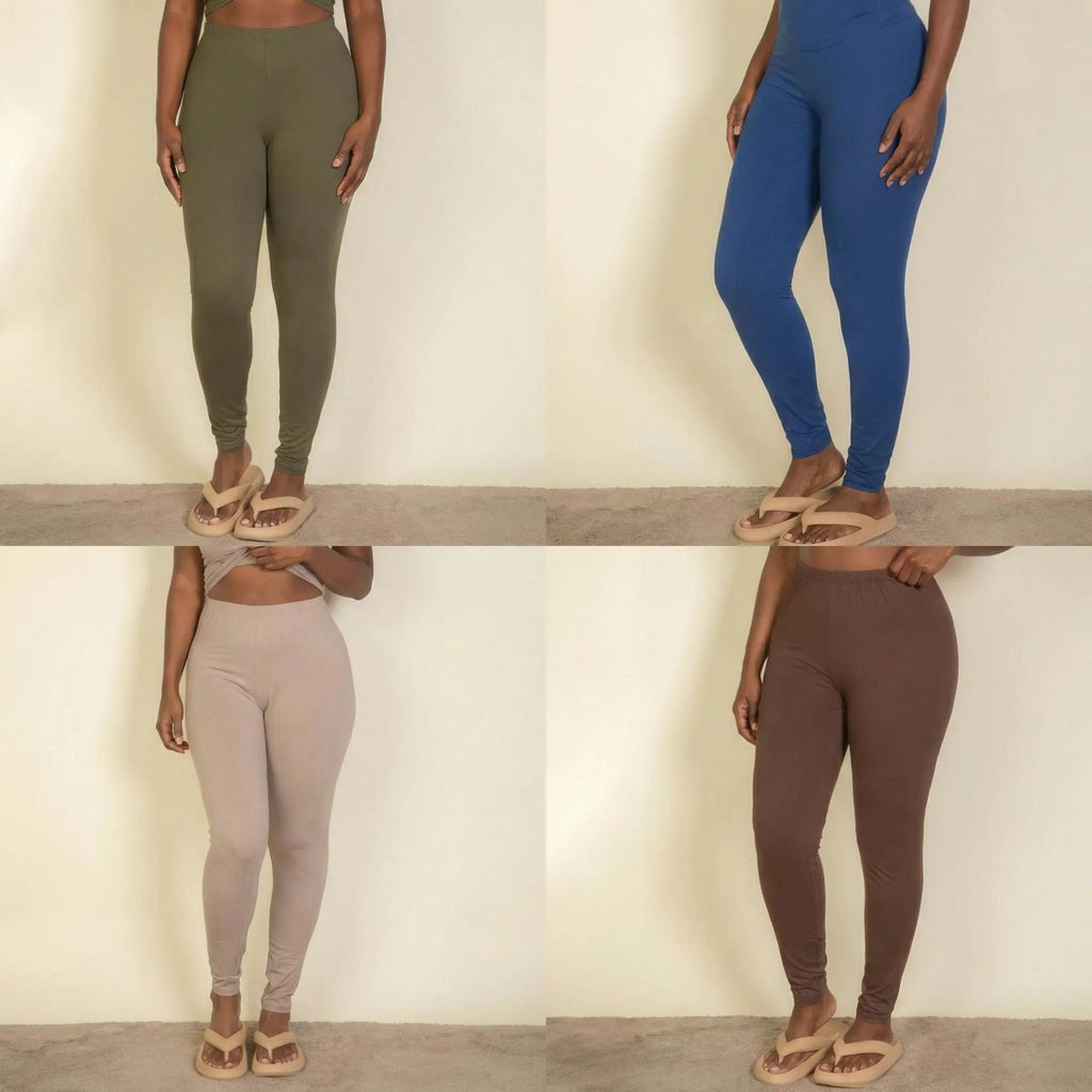Plus Basic Solid Leggings