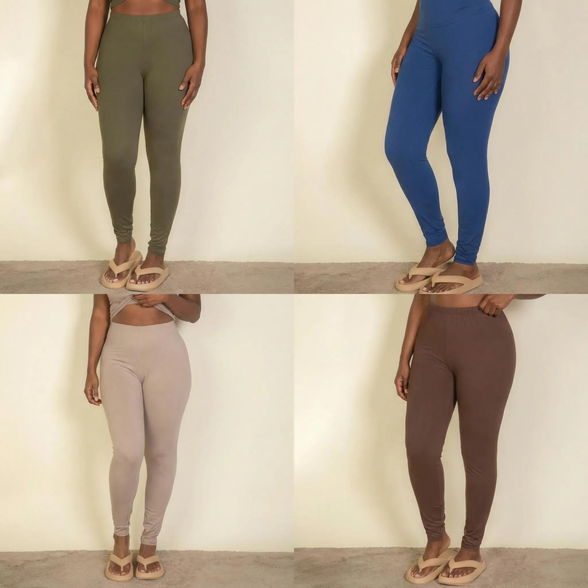 Plus Basic Solid Leggings