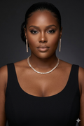 Rhinestone Necklace Accented Necklace Set