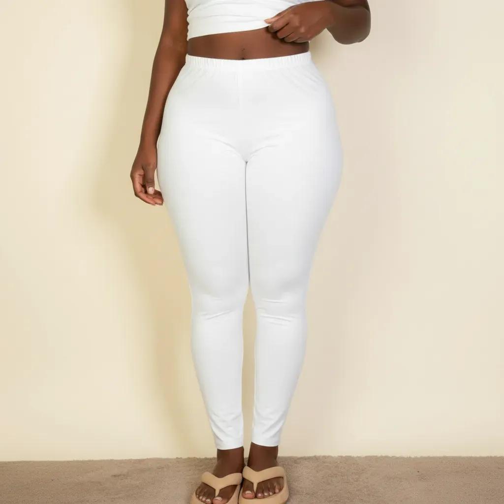 Plus Basic Solid Leggings