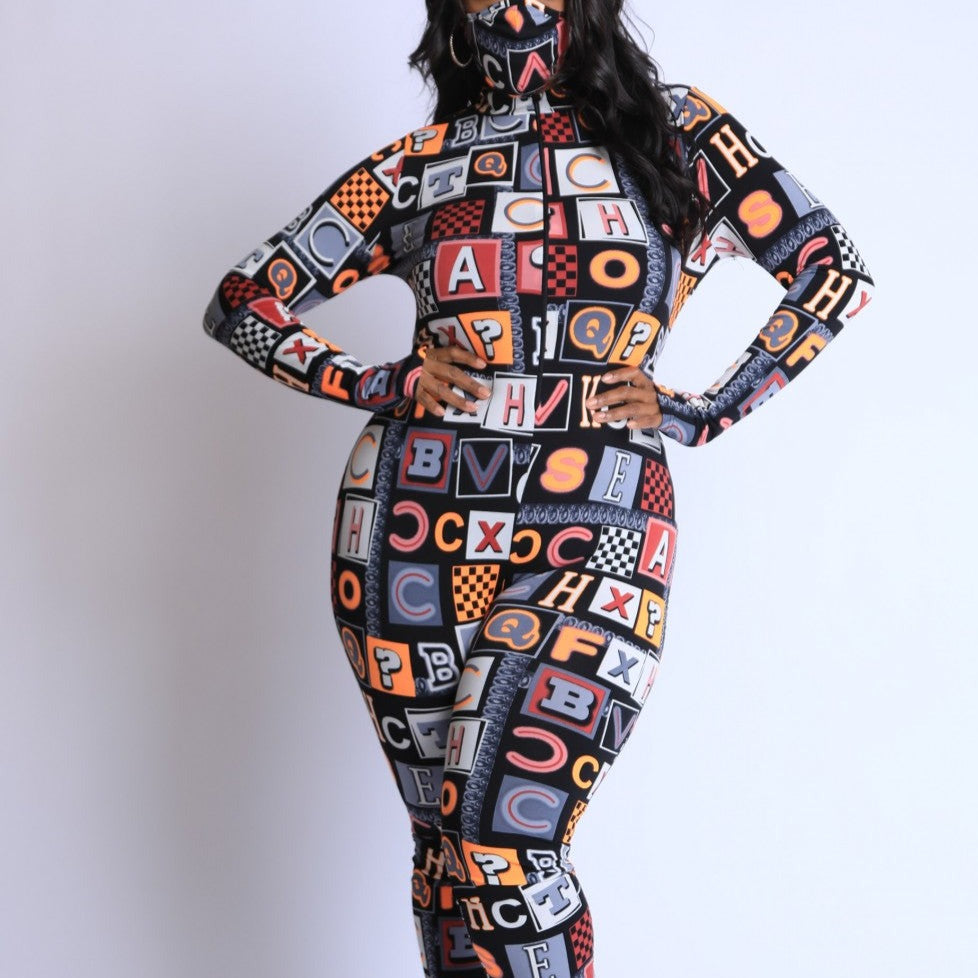 Alphabetically Neon Jumpsuit