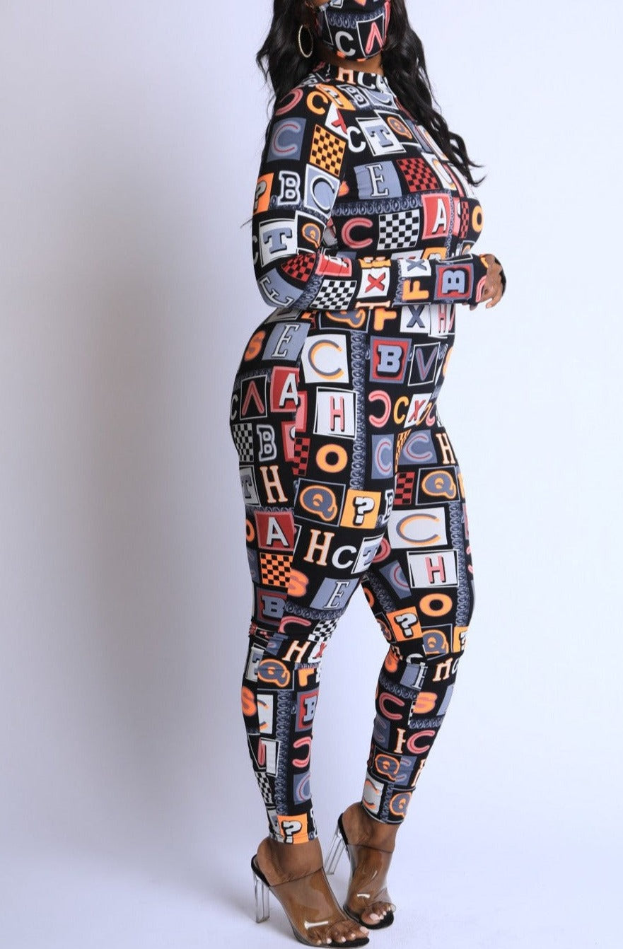 Alphabetically Neon Jumpsuit