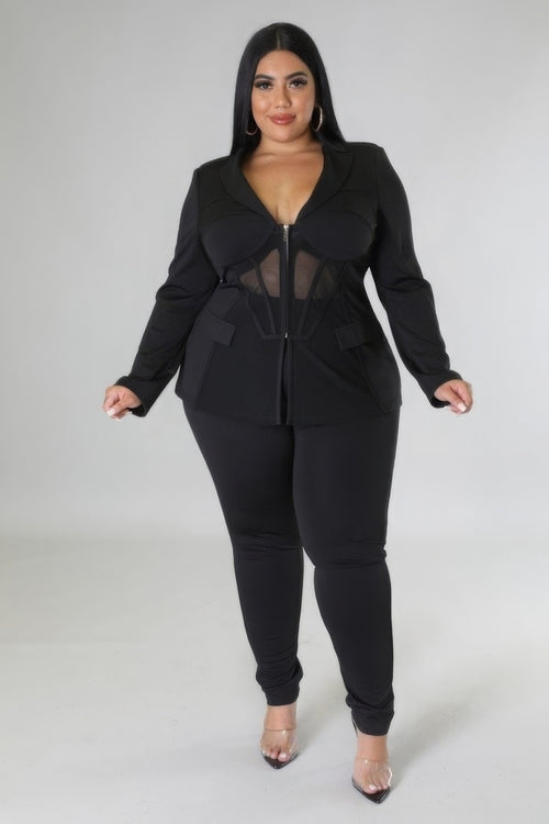 Elegant Black Two-Piece Set